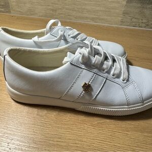 Polo by Ralph Lauren White Sneakers with Gold Detail